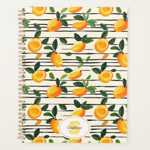 Agenda Padrão de Manga de Aquarela com Folhas Verdes