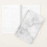 Agenda Padrão de mármore branco elegante<br><div class="desc">Planeje o seu dia em estilo com este Planeador de Padrões de Mármore Branco Elegante Clássico.</div>