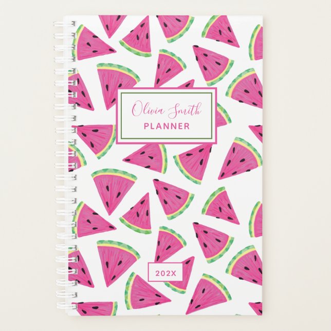 Agenda Padrão de melancia personalizado (Frente)