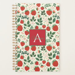 Agenda Padrão de Morango Personalizado Bonito