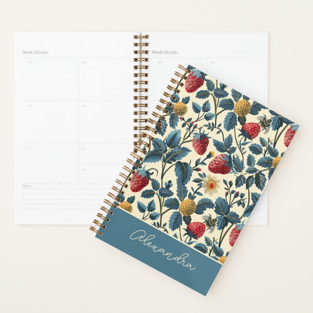 Agenda Padrão de Morango Personalizado Bonito (Exibição)