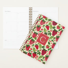 Agenda Padrão de Morango Personalizado Bonito