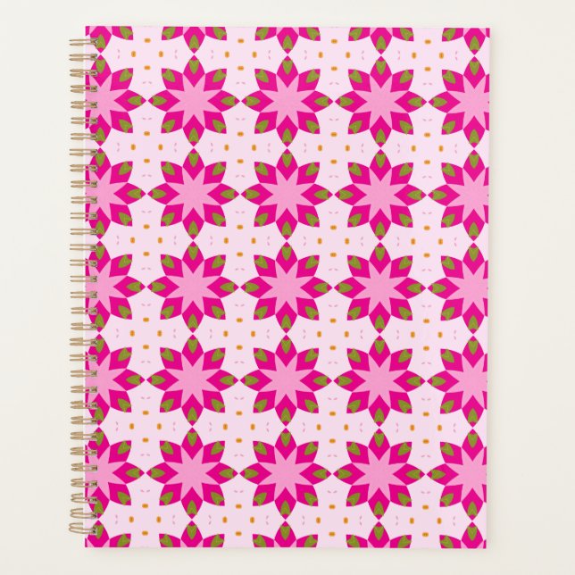 Agenda Padrão de mosaico de pétala rosa (Frente)