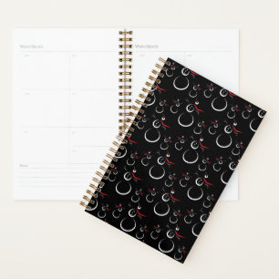 Agenda Padrão de Neve de inverno bonito preto
