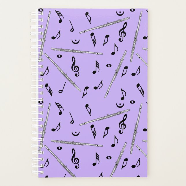 Agenda Padrão de Nota de Música Flute (Frente)