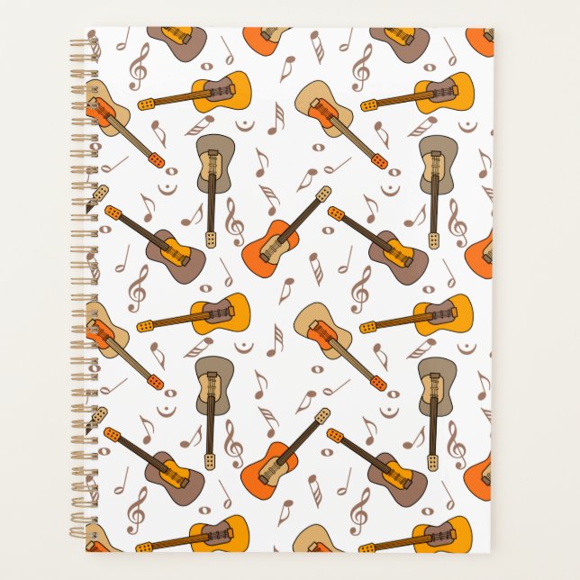Agenda Padrão de Notas de Música de Violão (Frente)