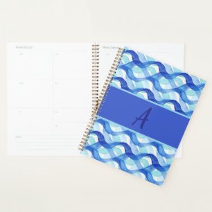 Agenda Padrão de Onda de Aquarela de Fluxo Oceânico