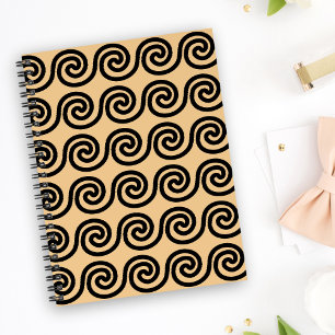 Agenda Padrão de Ondas-Chave Gregas Meander Brown