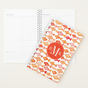 Agenda Padrão de Peixe de Cor Laranja Brilhante
