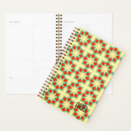 Agenda Padrão de Retro Abstrato Personalizado