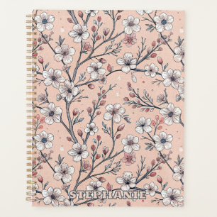Agenda Padrão de Sakura Flor de Cerejeira Rosa em Rosa