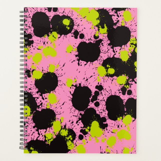 Agenda Padrão de Splatter de Pintura de abstrato (Frente)