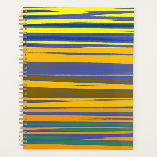 Agenda Padrão de Stripes Coloridas (Frente)