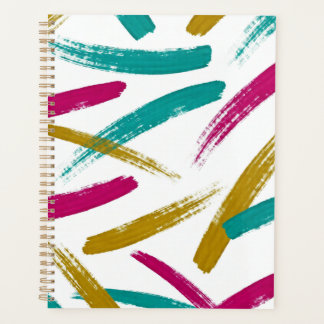 Agenda Padrão de Traços Vibrantes, Azul-ciano, Magenta e