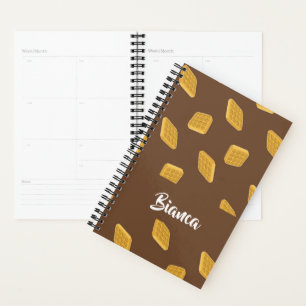 Agenda Padrão de waffles em castanho