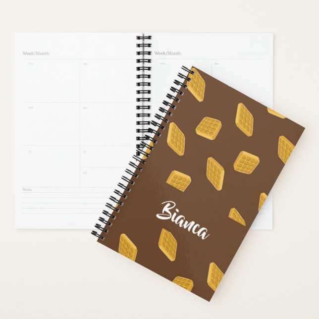 Agenda Padrão de waffles em castanho (Exibição)