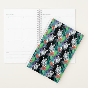 Agenda Padrão De Zebra E Flores Exóticas