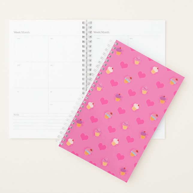 Agenda Padrão do Cupcake rosa (Exibição)