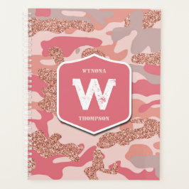 Agenda Padrão do Exército do Camo Cor-de-rosa-rosa com Ro