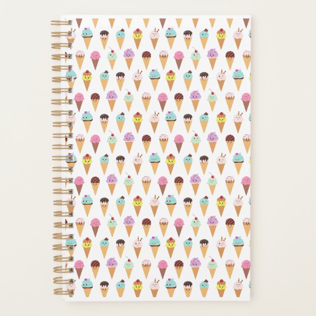 Agenda Padrão do Sorvete Kawaii (Frente)