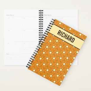 Agenda Padrão Egípcio Oriental Orange Beige Triskelion