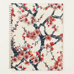 Agenda Padrão Elegante De Flor De Cereja Sem Costura (13)