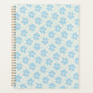 Agenda Padrão Floral Azul Pastel bonito