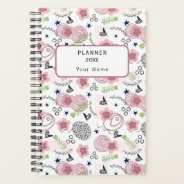 Agenda Padrão Floral Bonito