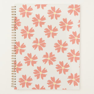 Agenda Padrão Floral Cor-de-Rosa na moda fora do Branco