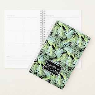Agenda Padrão Floral da Selva   Adicione seu nome