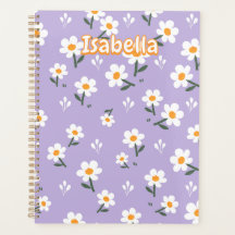 Padrão Floral de Margarida Lavanda