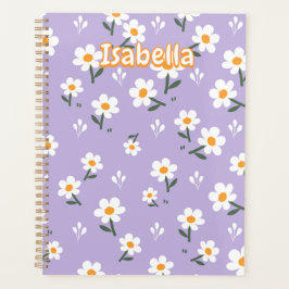 Agenda Padrão Floral de Margarida Lavanda