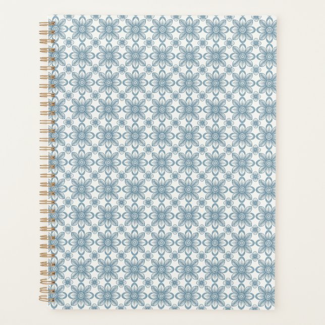Agenda Padrão Floral Escandinavo (Frente)