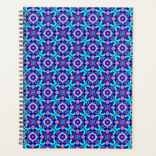 Agenda Padrão Floral Geométrico Retrogeométrico Vibrante