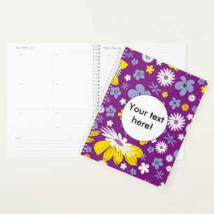 Agenda Padrão Floral Invisível