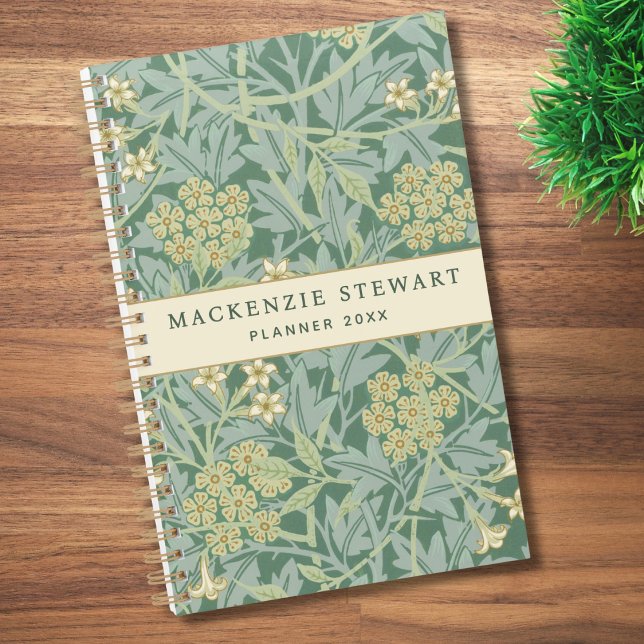 Agenda Padrão Floral Jasmine Verde 2026 (Criador carregado)