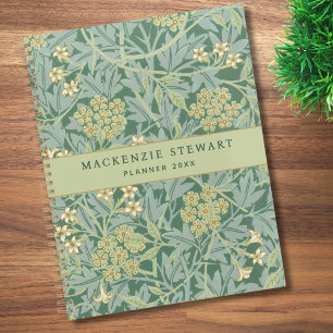 Agenda Padrão Floral Jasmine Verde 2026