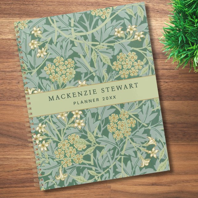 Agenda Padrão Floral Jasmine Verde 2026 (Criador carregado)
