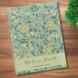 Agenda Padrão Floral Jasmine Verde 2026