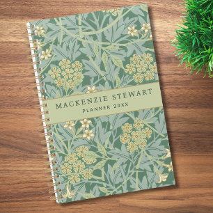 Agenda Padrão Floral Jasmine Verde 2026