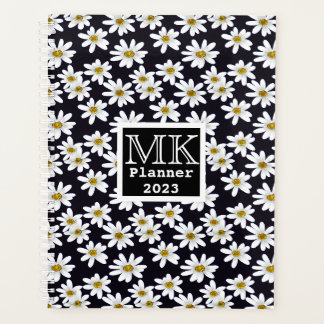 Agenda Padrão Floral Monograma Daisy