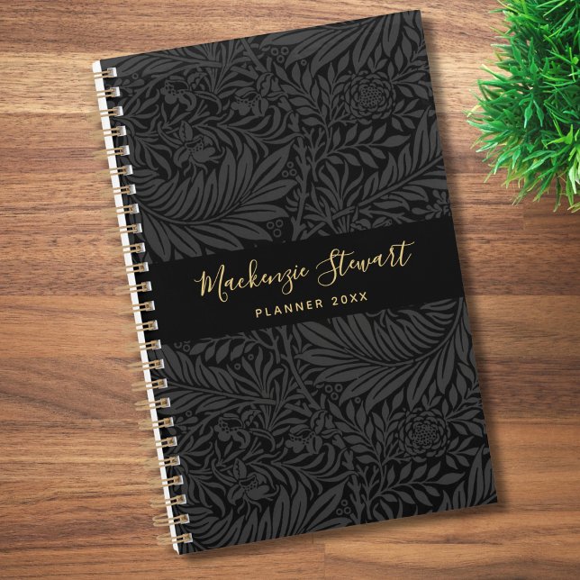 Agenda Padrão Floral Preto 2026 (Criador carregado)