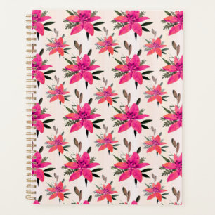 Agenda Padrão Floral Rosa Design- 29500