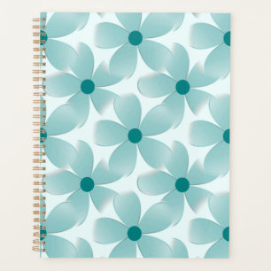 Agenda Padrão floral verde.