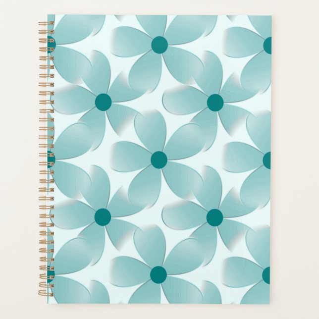 Agenda Padrão floral verde. (Frente)