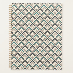 Agenda Padrão Geométrico Teal