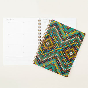 Agenda Padrão Geométrico Tribal Boho Étnico Aztec