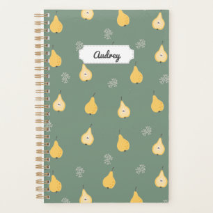 Agenda Padrão Invisível de Pear Amarelo Personalizável