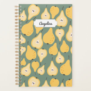 Agenda Padrão Invisível de Pear Amarelo Personalizável