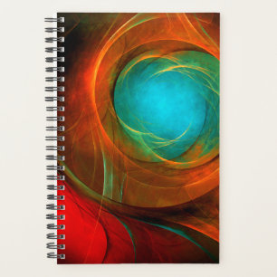 Agenda Padrão Legal de Abstrato de Arte Fina Azul Moderna